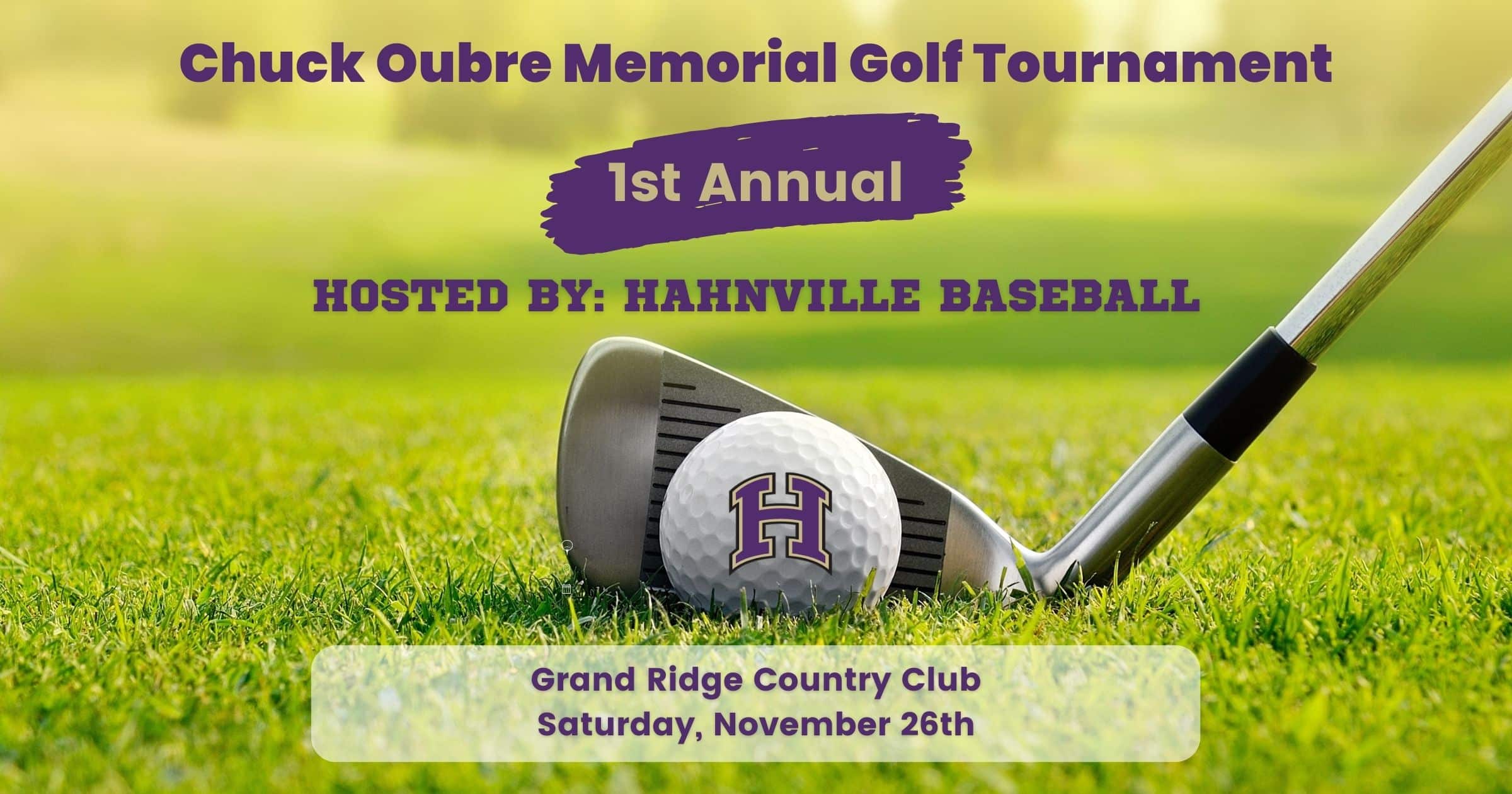 Chuck Oubre Memorial Golf Tournament Hahnville Baseball